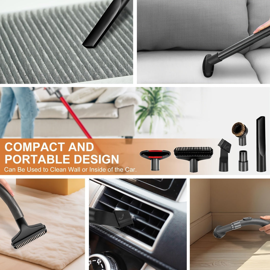 Transform Your Home Cleaning with a 7-Piece Vacuum Attachment Set