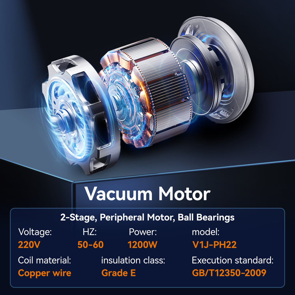 Bulk Purchase Wholesale High Power 1200W 130mm Suction Motor Fit for Philips Midea Vacuum Cleaner Components Manufacturer