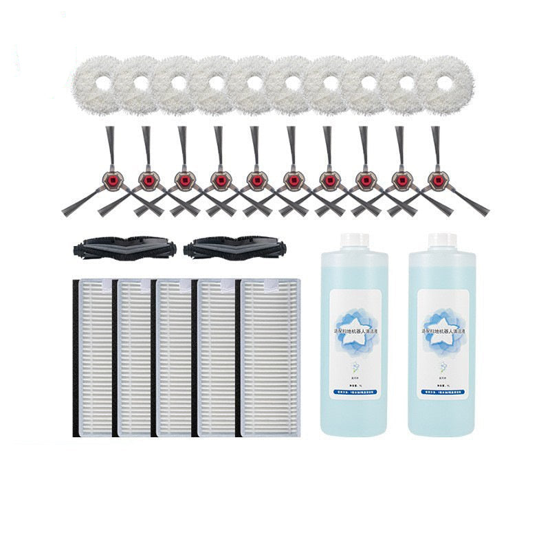Customized Package Durable Mop Cloth Dust Bag Cleaning Solution Robot Vacuum Replacement Kit for Ecovacs T20 Pro Max T20S