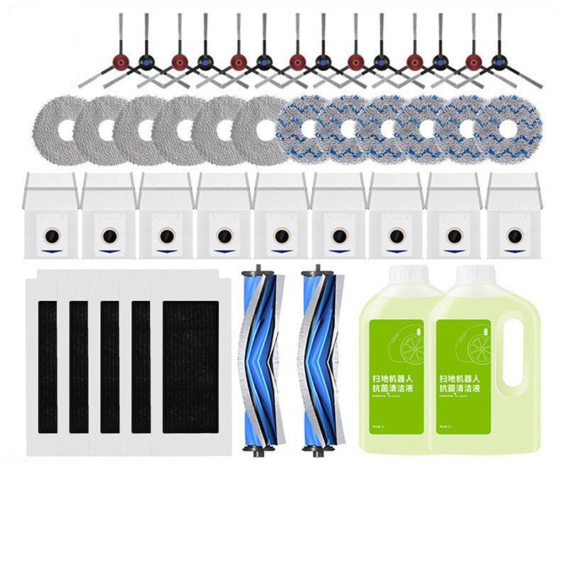 Customized Package Durable Mop Cloth Dust Bag Cleaning Solution Robot Vacuum Replacement Kit for Ecovacs T20 Pro Max T20S