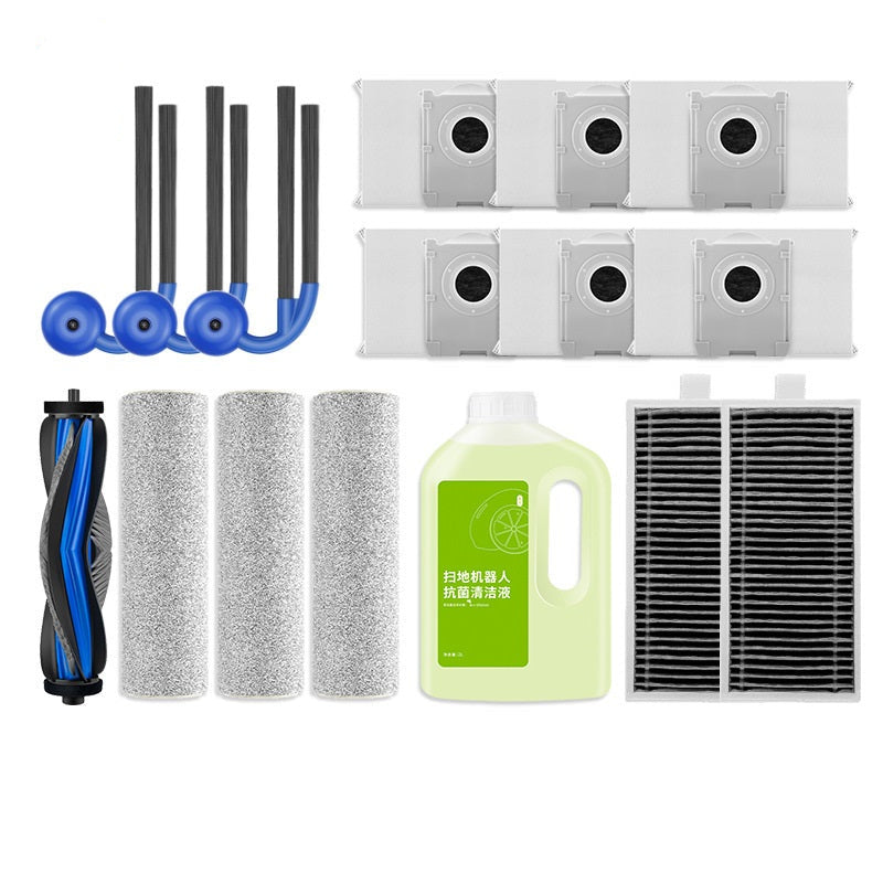 Customized Package Durable Mop Cloth Dust Bag Cleaning Solution Robot Vacuum Replacement Kit for Ecovacs T20 Pro Max T20S
