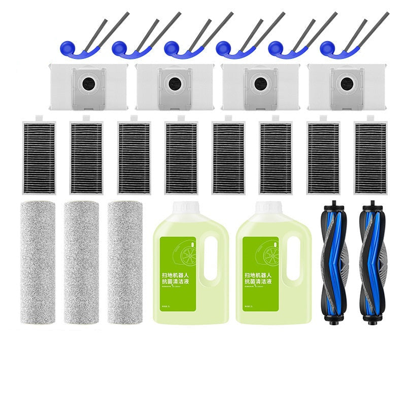 Customized Package Durable Mop Cloth Dust Bag Cleaning Solution Robot Vacuum Replacement Kit for Ecovacs T20 Pro Max T20S