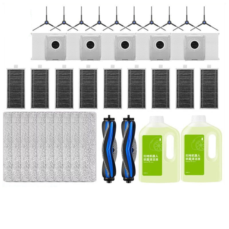 Customized Package Durable Mop Cloth Dust Bag Cleaning Solution Robot Vacuum Replacement Kit for Ecovacs T20 Pro Max T20S