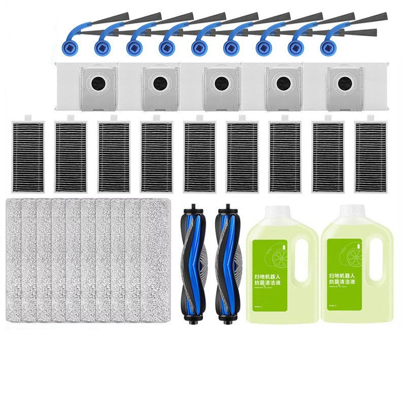 Customized Package Durable Mop Cloth Dust Bag Cleaning Solution Robot Vacuum Replacement Kit for Ecovacs T20 Pro Max T20S