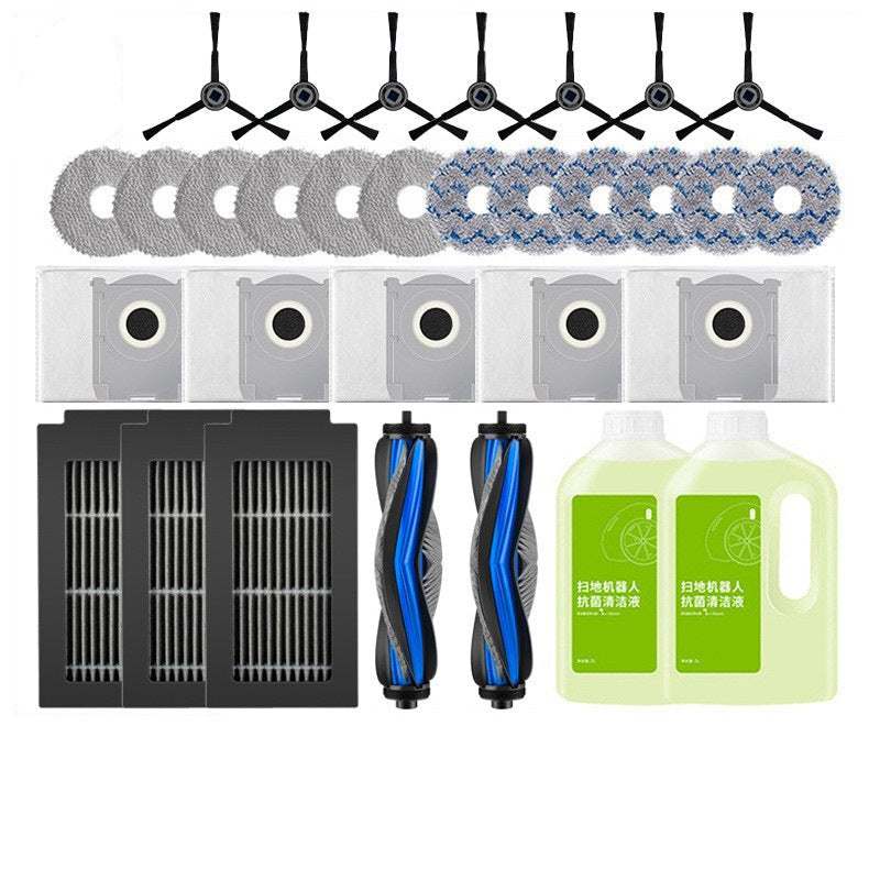 Customized Package Durable Mop Cloth Dust Bag Cleaning Solution Robot Vacuum Replacement Kit for Ecovacs T20 Pro Max T20S