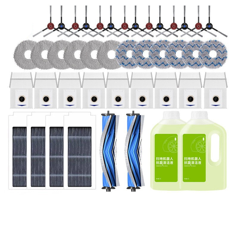 Customized Package Durable Mop Cloth Dust Bag Cleaning Solution Robot Vacuum Replacement Kit for Ecovacs T20 Pro Max T20S