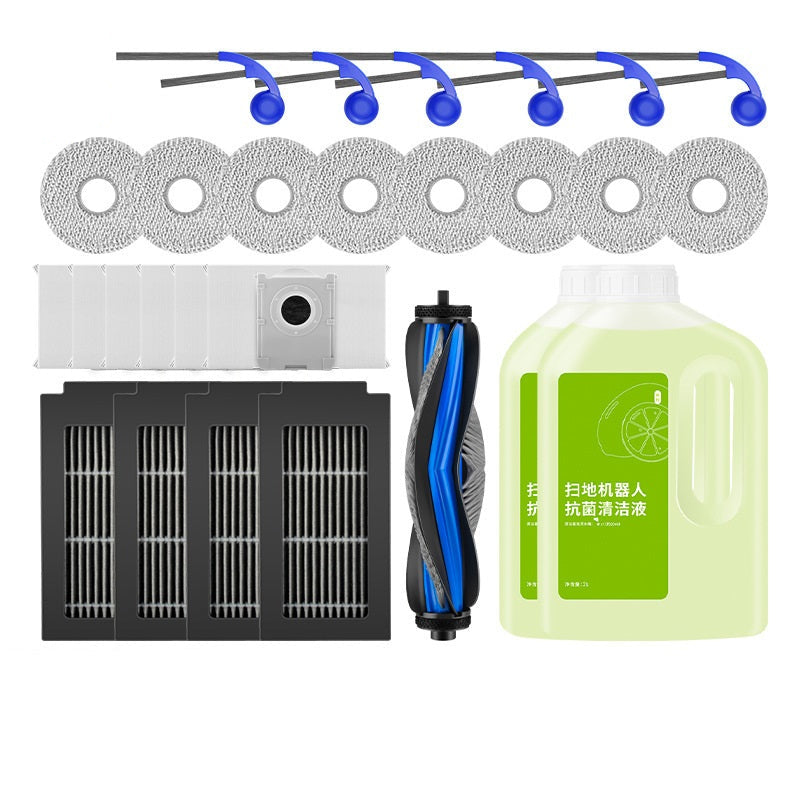 Customized Package Durable Mop Cloth Dust Bag Cleaning Solution Robot Vacuum Replacement Kit for Ecovacs T20 Pro Max T20S
