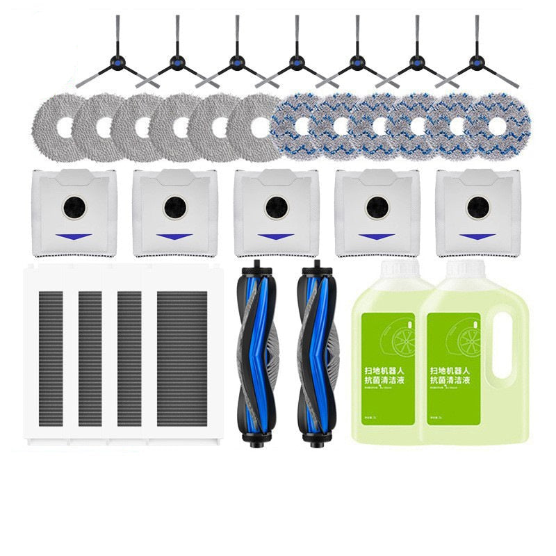 Customized Package Durable Mop Cloth Dust Bag Cleaning Solution Robot Vacuum Replacement Kit for Ecovacs T20 Pro Max T20S