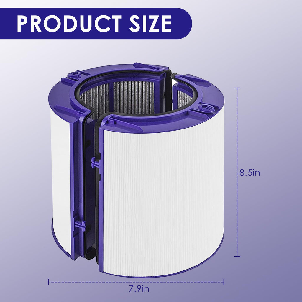 2-in-1 Replacement Filter Compatible with Dyson TP06 HP06 PH02 PH01 PH03 PH04 HP09 TP09 HP07 TP07 TP10 HP10 Air Purifier 360 Combi Glass HEPA + Carbon Pure Cool Hot Humidify Fan, Fit Part #970341-01