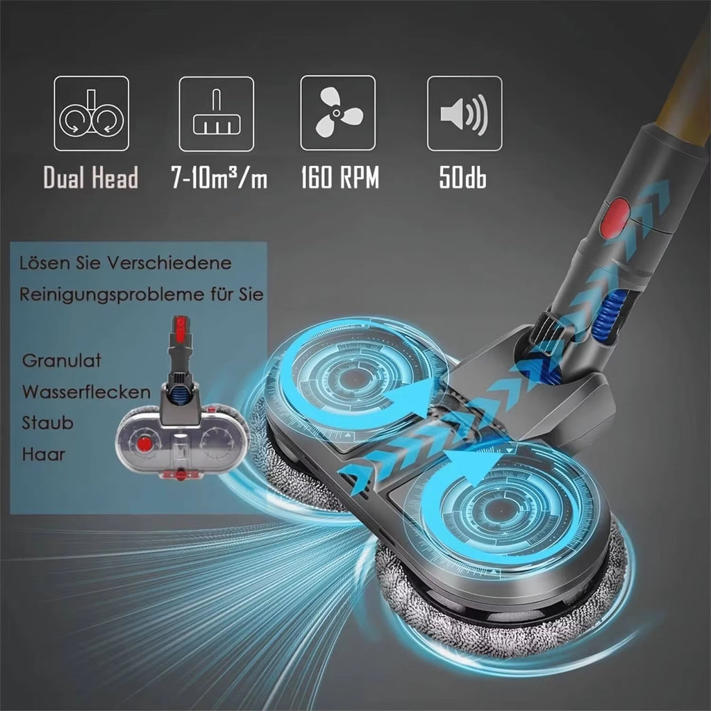 Electric Wet & Dry Mop Cleaning Head Mop Floor Head Brush Fit for Dysons V7 V8 V10 V11 V12 V15 Slim Wireless Vacuum Cleaner
