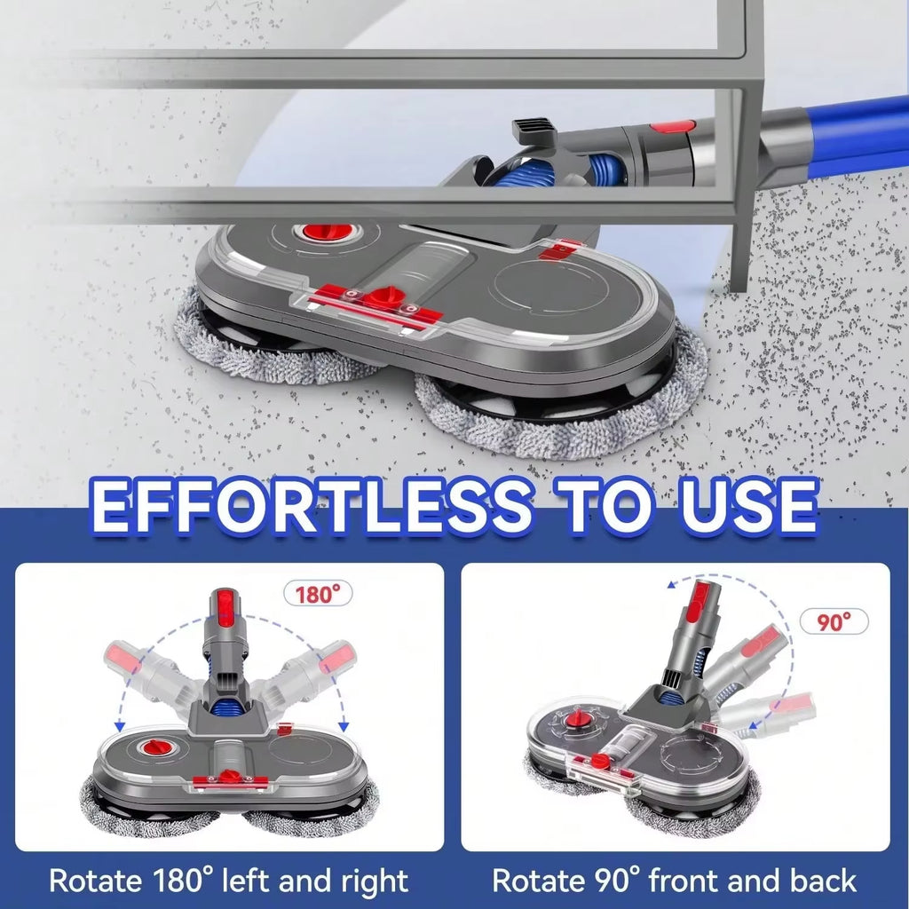 Electric Wet & Dry Mop Cleaning Head Mop Floor Head Brush Fit for Dysons V7 V8 V10 V11 V12 V15 Slim Wireless Vacuum Cleaner