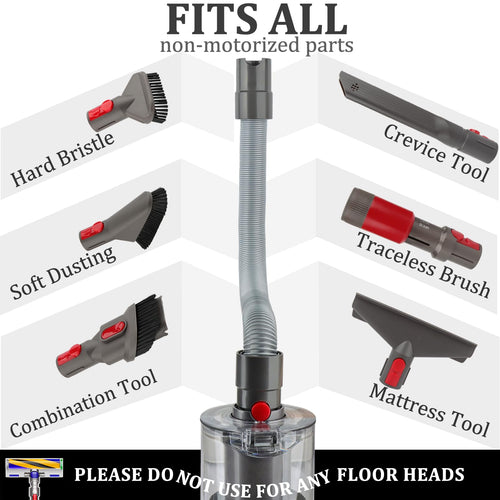 6pcs Attachments Kit for Dyson V15 V15s V9 V8 V11 V12 V10 V7 Gen5 Cordless Vacuum Cleaner,Compatible with Detect/Absolute/Outsize/Slim Accessories Replacement Brush Parts