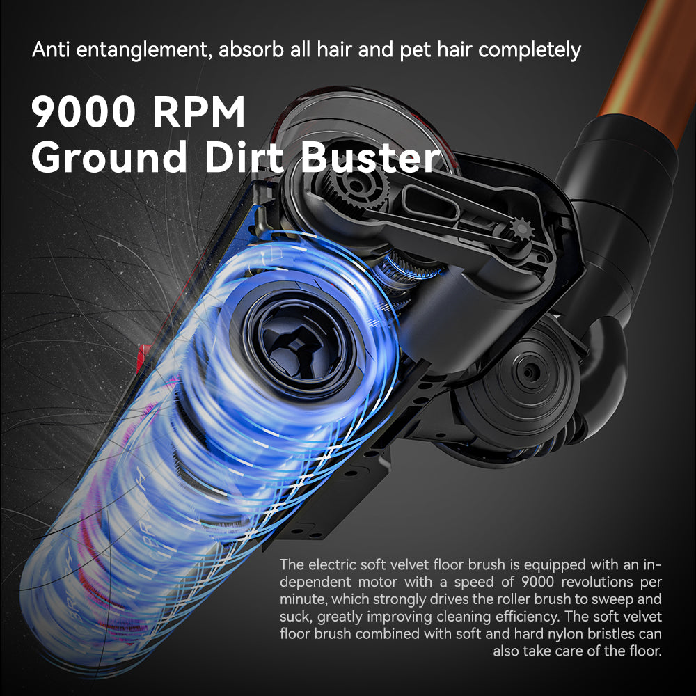 Cordless Vacuum Cleaner Suitable for Home Use, Handheld Vacuum Cleaner, Rechargeable Electric Handheld Vacuum Cleaner/high Suction/removable Battery, 10-18-35 Three-speed Adjustment, Rechargeable LED Brush, Suitable for Home, Car, Pets