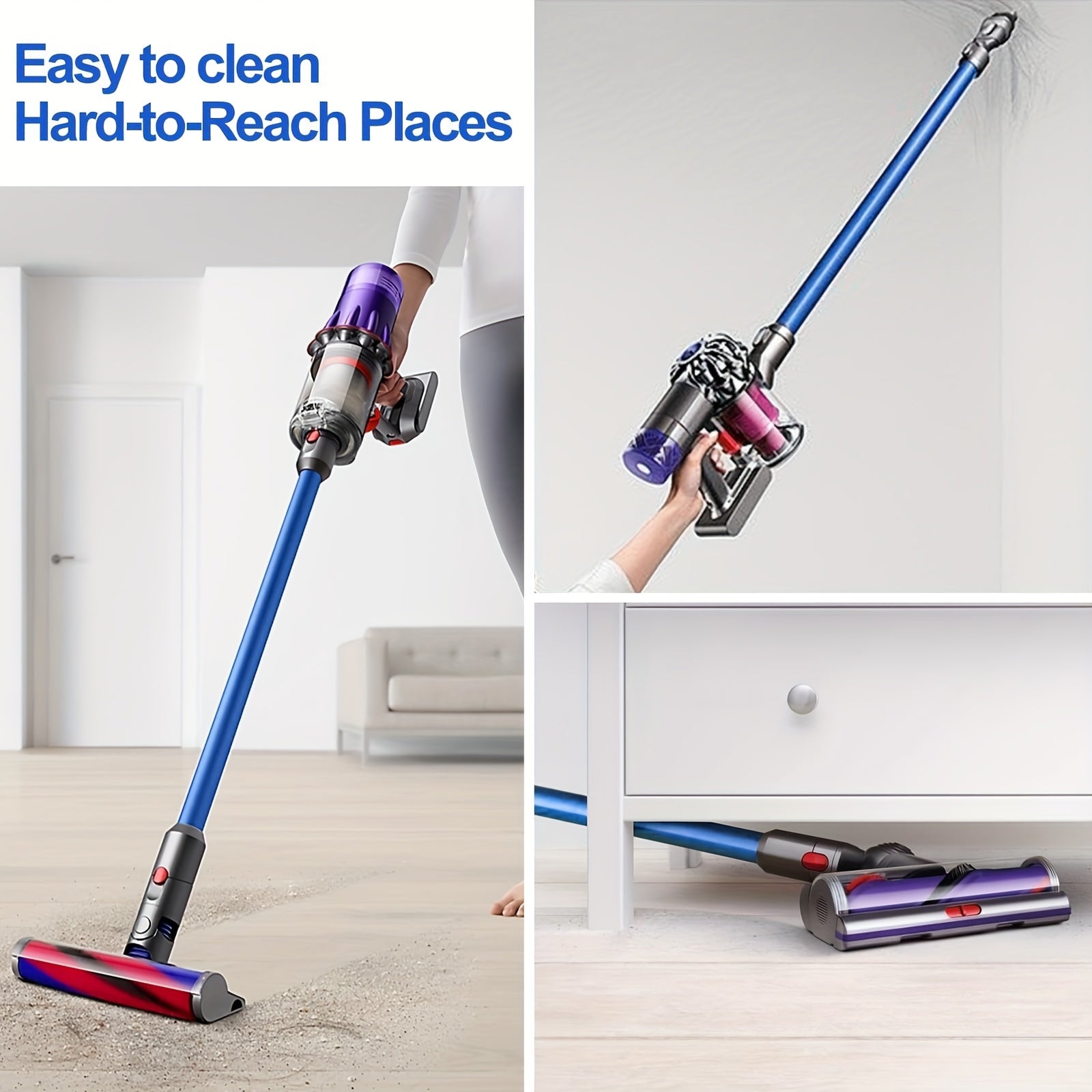 Quick-Release Extension Wand for V7, V8, V10, V11 & V15 Cordless Stick Vacuums - Durable ABS Material, Easy Install, Replacement Accessories