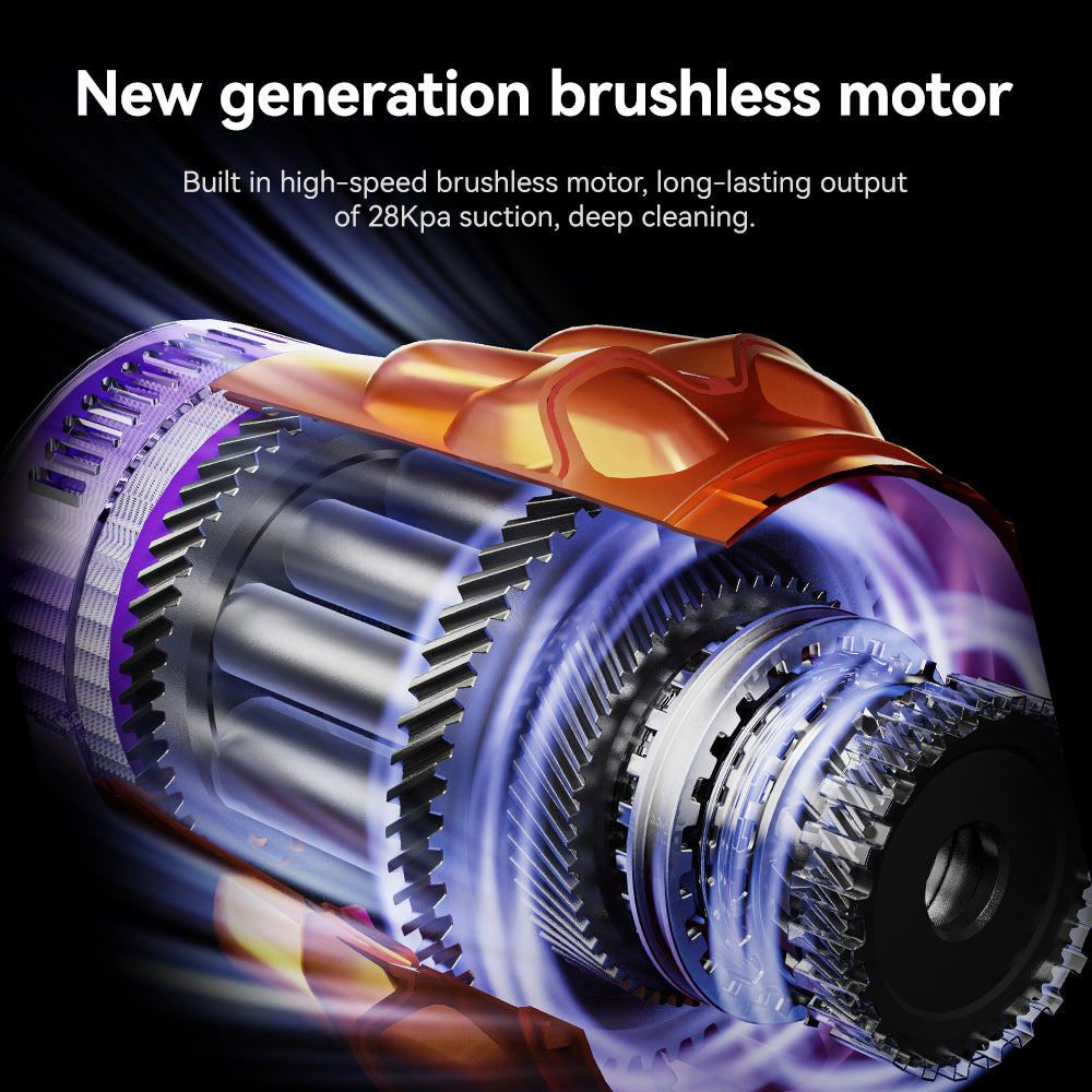 Cordless Vacuum Cleaner Suitable for Home Use, Handheld Vacuum Cleaner, Rechargeable Electric Handheld Vacuum Cleaner/high Suction/removable Battery, 10-18-35 Three-speed Adjustment, Rechargeable LED Brush, Suitable for Home, Car, Pets