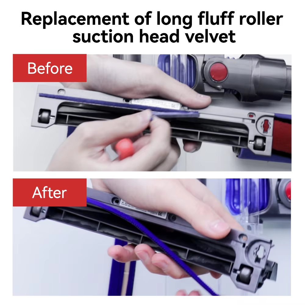Replacement Electrostatic Wool Top Fit for Dyson Vacuum Cleaner Brush Head