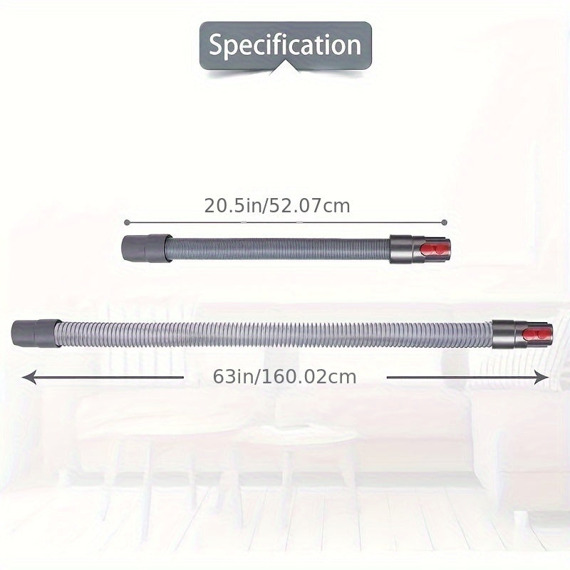 Extension Hose & Quick Release Connector Flexible Pet Grooming Vacuum Cleaner Parts Attachment Compatible with V11 V10 V8 V7 V15