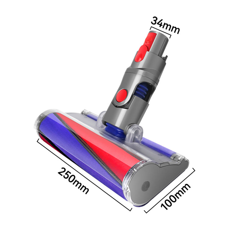 Soft Velvet Roller Brush Head Fit for Dyson V7 V8 V10 V11 V15 Cordless Vacuum Cleaner Replacement Floor Nozzle Parts