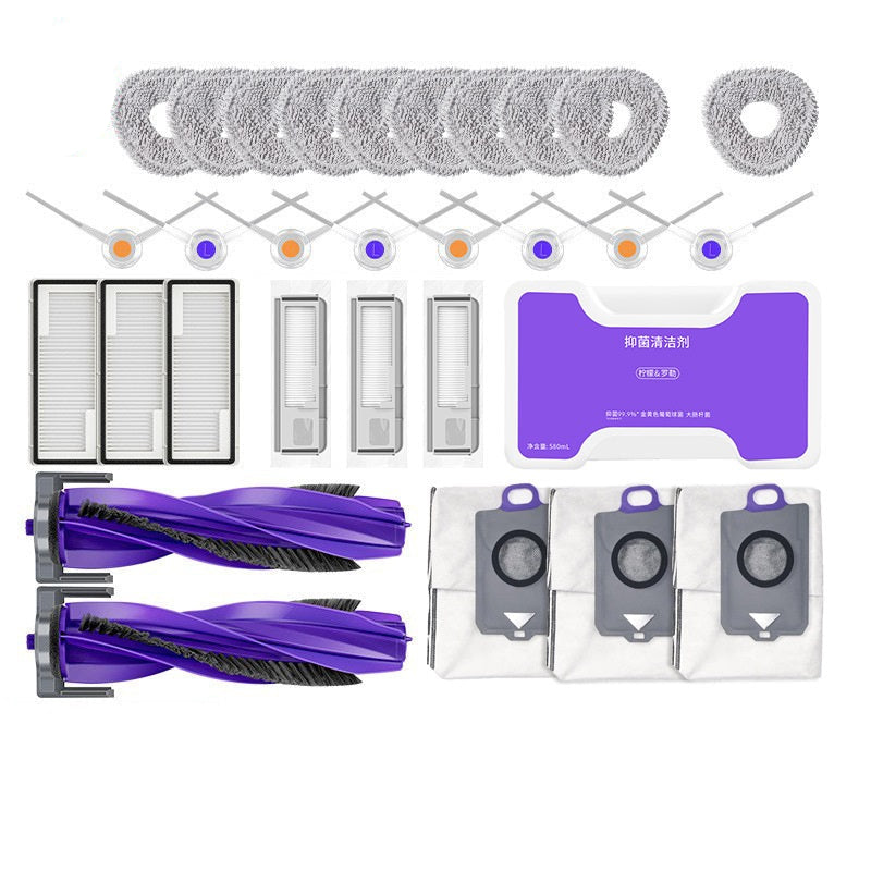 Customized Package Durable Mop Pad Side Brush Filter Cleaning Liquid Robot Vacuum Replacement Kit for Narwal Freo J3 J4