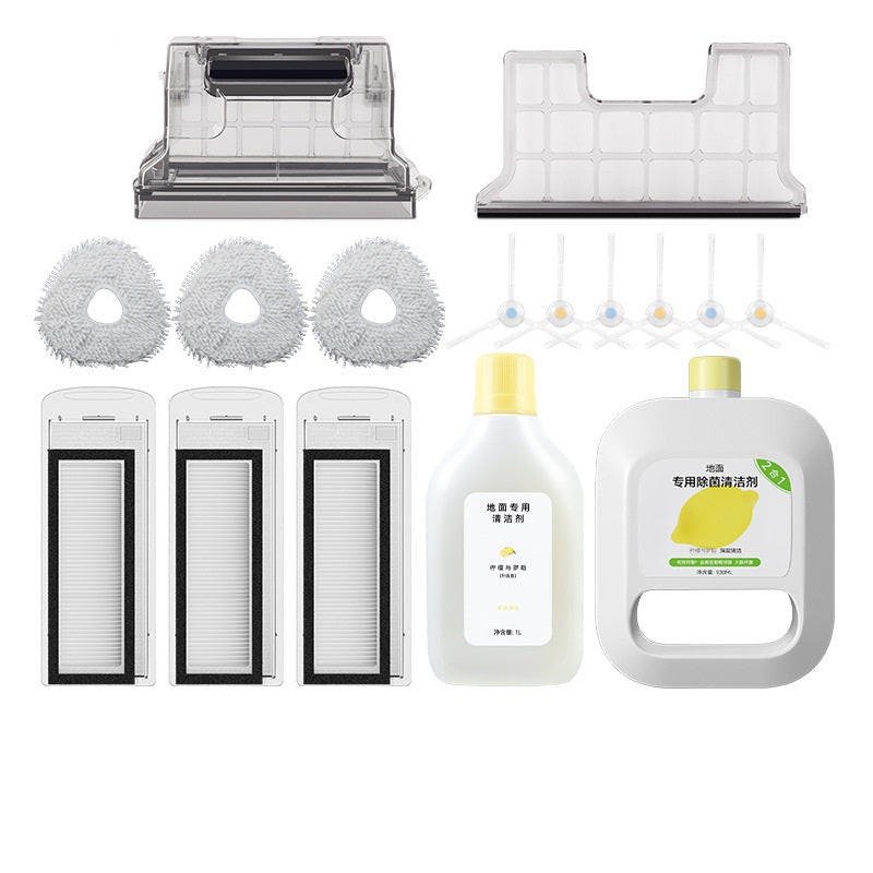 Customized Package Durable Mop Pad Side Brush Filter Cleaning Liquid Robot Vacuum Replacement Kit for Narwal Freo J3 J4