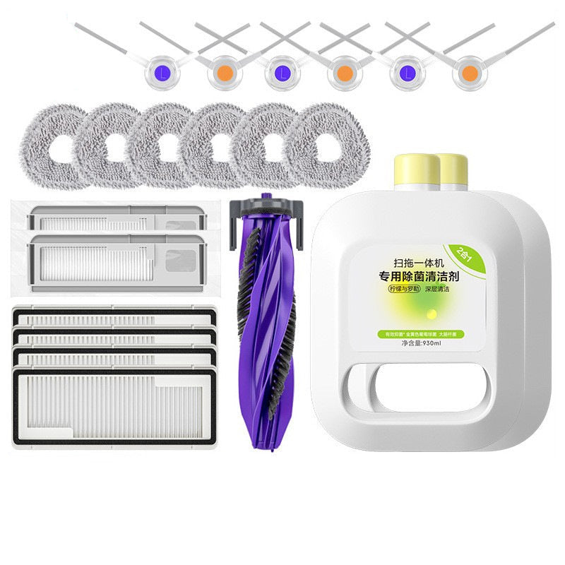 Customized Package Durable Mop Pad Side Brush Filter Cleaning Liquid Robot Vacuum Replacement Kit for Narwal Freo J3 J4