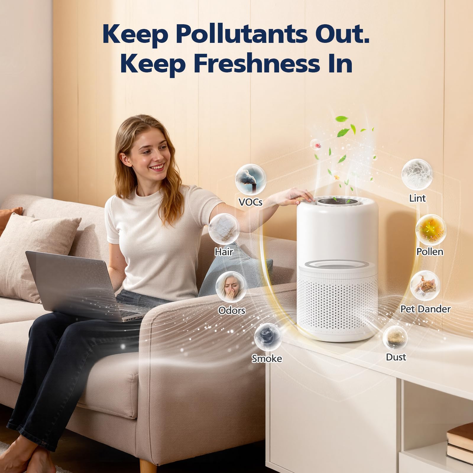 Core 200S Replacement Filter, Compatible with LEVOIT Core 200S Core 200S-P Smart WiFi Air Purifier, Compare Part# Core 200S-RF, Core 200S-P