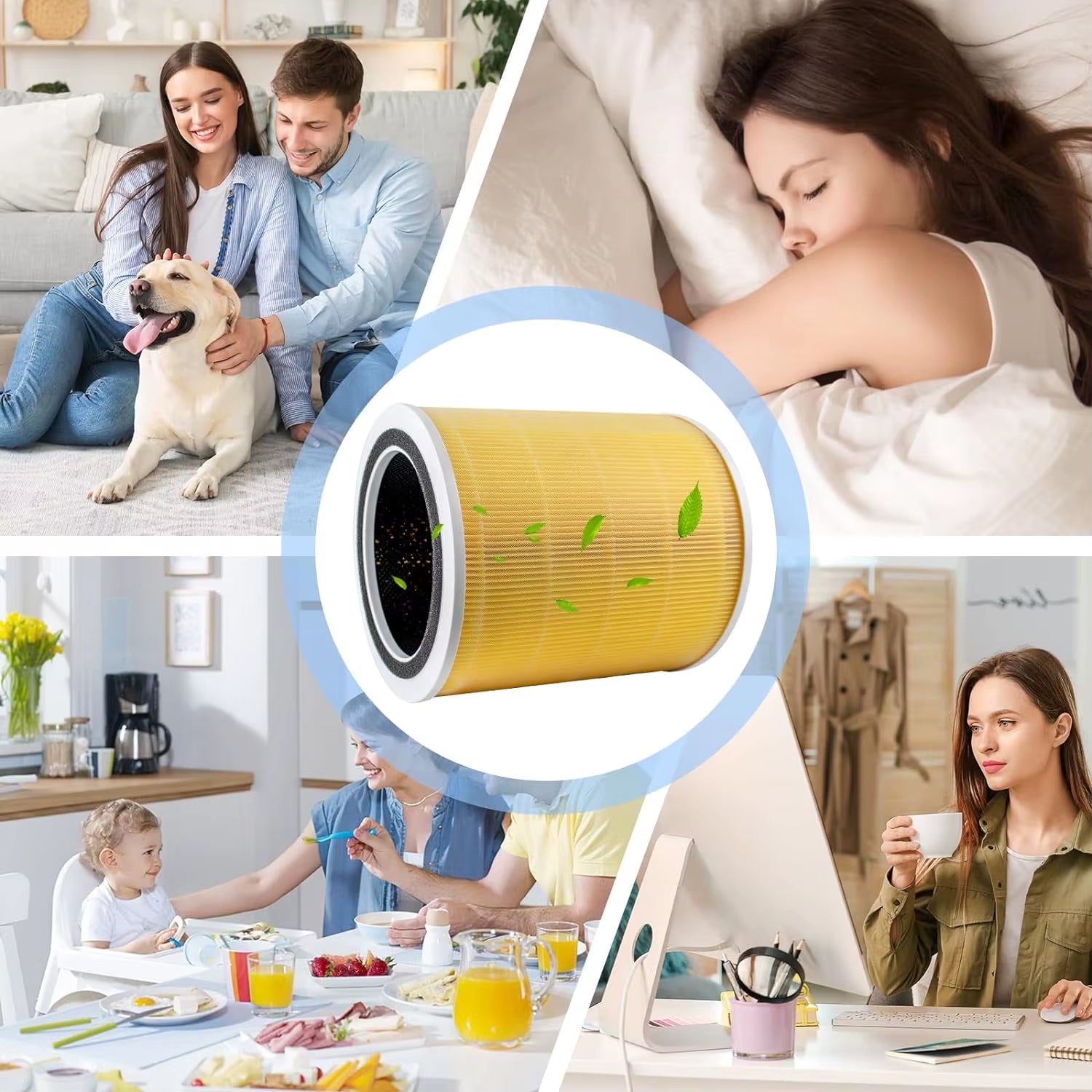 Air Purifier Model Core 400S/400s-RF Replacement Filter Activated Carbon and HEPA Materials Compatible Part for Levoit, High-Efficiency Activated Carbon for Removal of Smoke, Odor, Allergens, Pollen