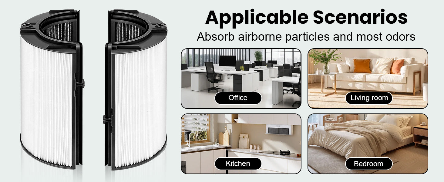 HEPA + Carbon Air Purifier Filter Replacement for Dyson TP06 HP06 PH02 PH01 PH03 PH04 HP09 TP09 HP07 TP07 TP10 HP10, Air Purifier Filter Replacements for Dyson