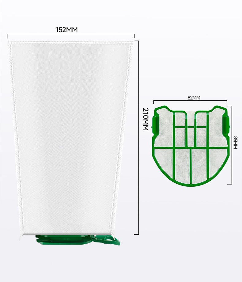 Vacuum Cleaner Replacement Waste Filter Bags Non-Woven Dust Bags Compatible with Vorwerk Kobold FP100 VB100