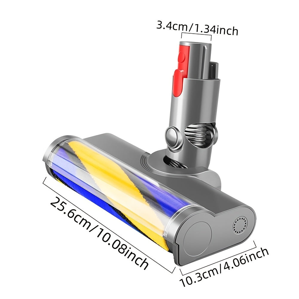 Green LED Soft Roller Clean Head for Dyson V7 V8 V10 V11 V15, Vacuum Cleaner Parts Ideal for Smooth Hard Floors