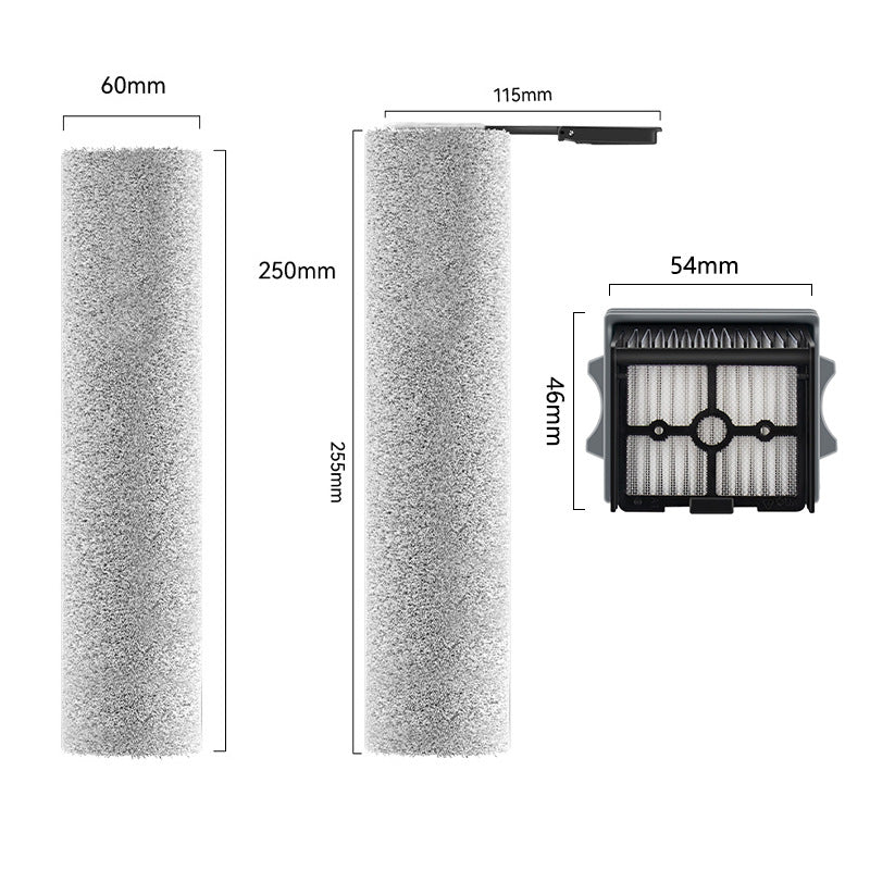 Expert ODM Service Durable Soft Microfiber Roller Brush HEPA Filter Fit for Tineco Floor One Stretch/Mix/plus/S/M Scrubber Wet Dry Vacuum Cleaner Parts