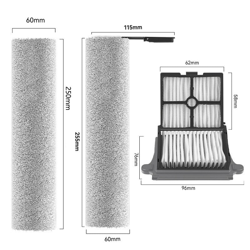 Roller Brush & HEPA Filter Replacement Fit for Tineco Booster Wiper Chorus Pro Wet Dry Vacuum Cleaner Accessories Parts