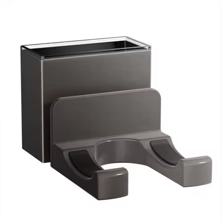 Hair Dryer Storage Holder Bathroom Wall Mounted Shelf Accessories Hair Brush Bracket Stainless Steel Hair Dryer Holder