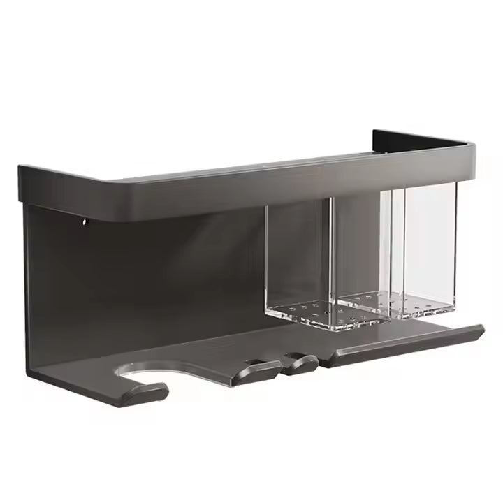 Hair Dryer Storage Holder Bathroom Wall Mounted Shelf Accessories Hair Brush Bracket Stainless Steel Hair Dryer Holder
