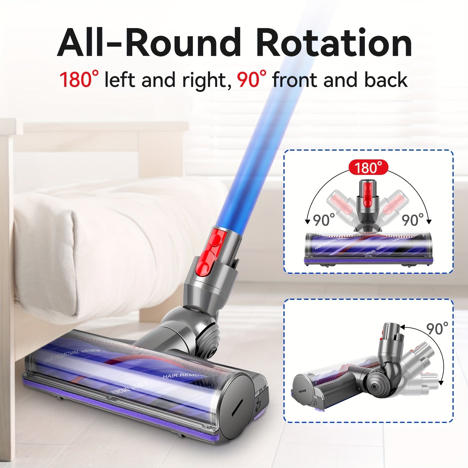 Vacuum Cleaner Brush Head Replacement Compatible with Dyson Models V7, V8, V10, V11, And V15 with Direct Drive And Rolling Features
