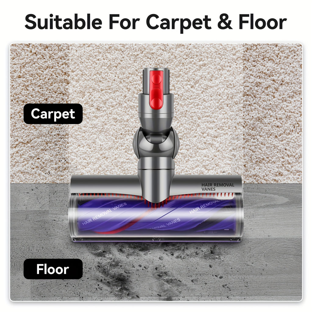 Vacuum Cleaner Brush Head Replacement Compatible with Dyson Models V7, V8, V10, V11, And V15 with Direct Drive And Rolling Features