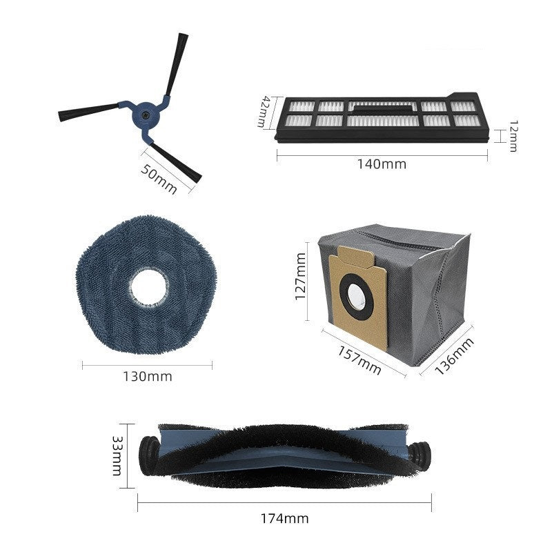 Roller Brush Side Brush HEPA Filter Mop Cloth Dust Bag Fit for Eufy X10 Pro OMNI Robot Vacuum Cleaner Parts Accessories