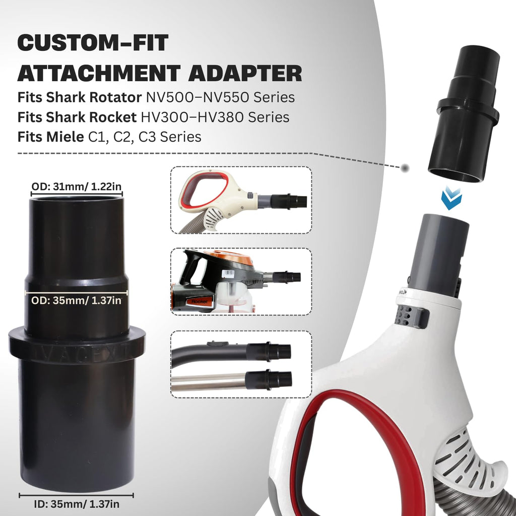 Replacement Upholstery Tool Attachment Compatible with Sharks Navigator NV350 NV352 NV355 NV356E Lift-Away Vacuum Cleaner