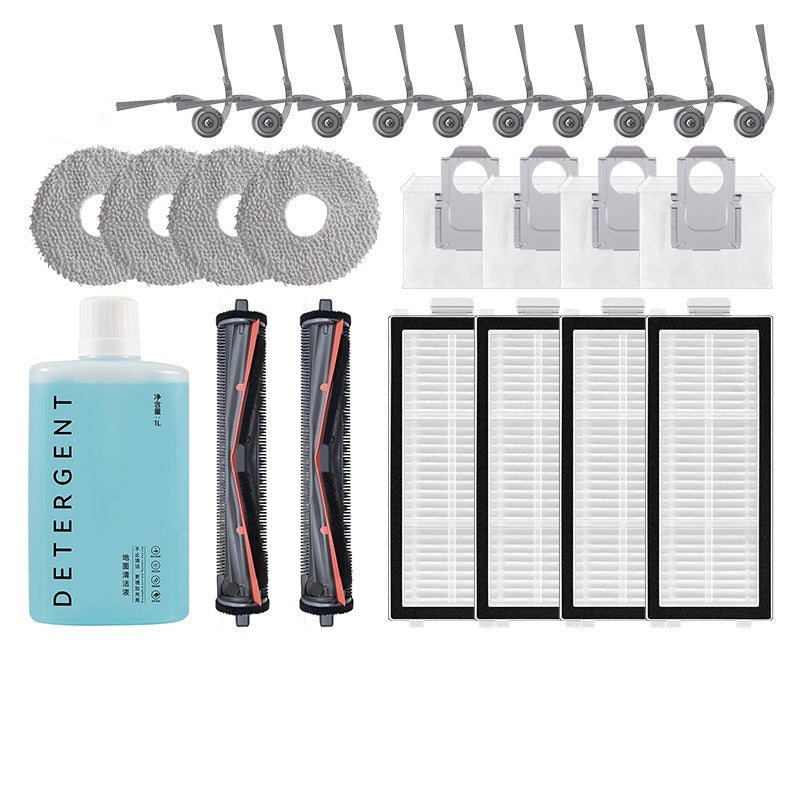 Customized Package Durable Mop Filter Dust Bag Side Brush Robot Vacuum Replacement Kit for Roborock Qrevo Curv Edge P20 Pro