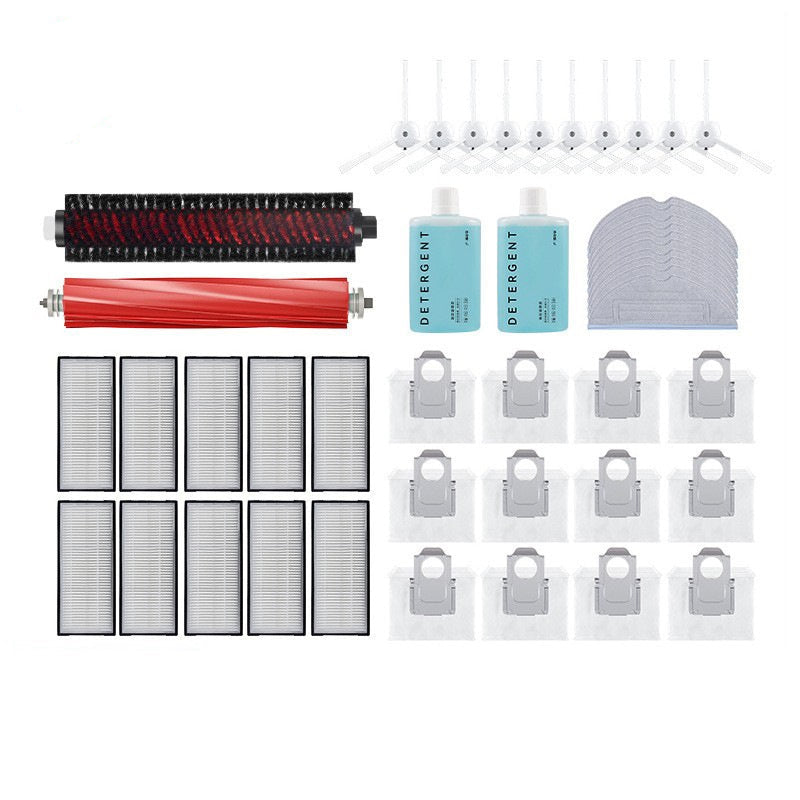 Customized Package Durable Mop Filter Dust Bag Side Brush Robot Vacuum Replacement Kit for Roborock Qrevo Curv Edge P20 Pro