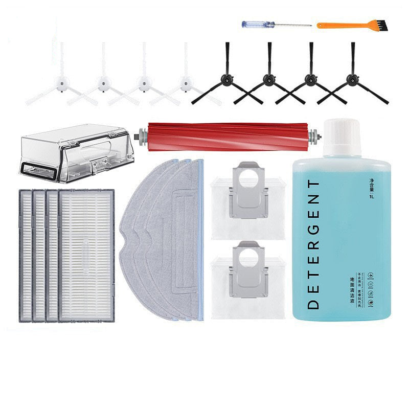 Customized Package Durable Mop Filter Dust Bag Side Brush Robot Vacuum Replacement Kit for Roborock Qrevo Curv Edge P20 Pro