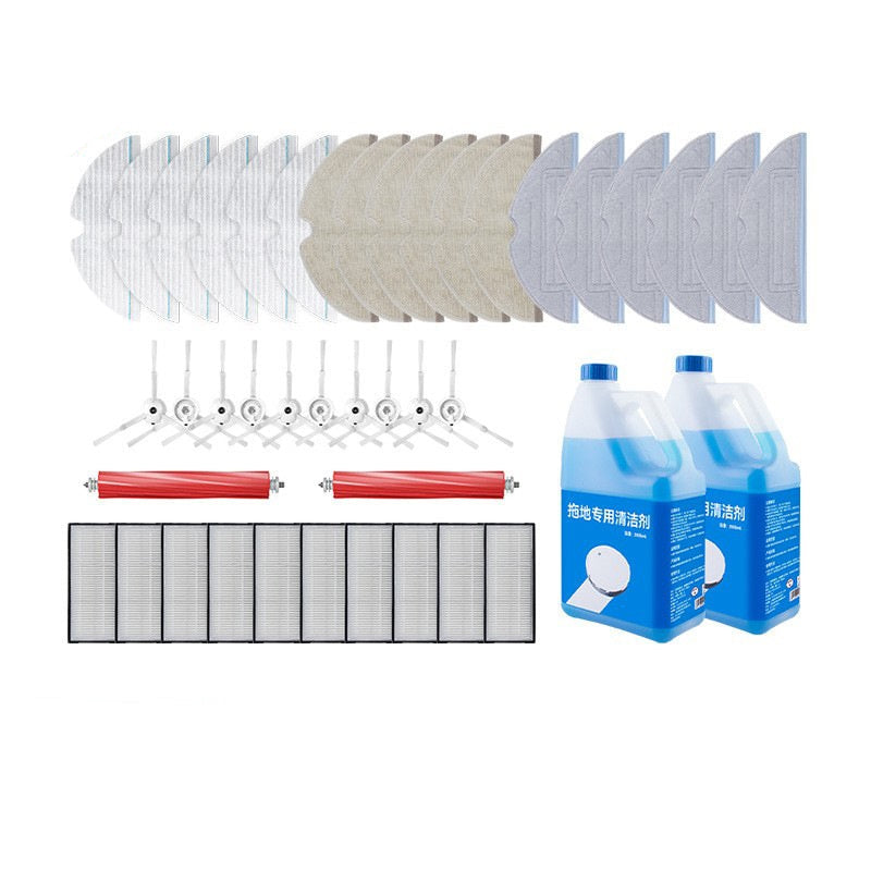 Customized Package Durable Mop Filter Dust Bag Side Brush Robot Vacuum Replacement Kit for Roborock Qrevo Curv Edge P20 Pro