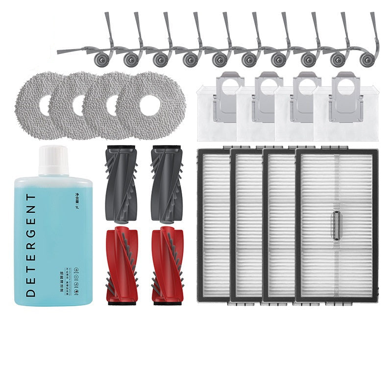 Customized Package Durable Mop Filter Dust Bag Side Brush Robot Vacuum Replacement Kit for Roborock Qrevo Curv Edge P20 Pro
