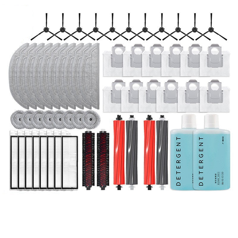 Customized Package Durable Mop Filter Dust Bag Side Brush Robot Vacuum Replacement Kit for Roborock Qrevo Curv Edge P20 Pro