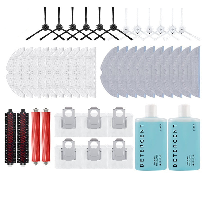 Customized Package Durable Mop Filter Dust Bag Side Brush Robot Vacuum Replacement Kit for Roborock Qrevo Curv Edge P20 Pro