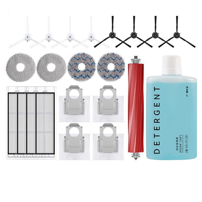 Customized Package Durable Mop Filter Dust Bag Side Brush Robot Vacuum Replacement Kit for Roborock Qrevo Curv Edge P20 Pro