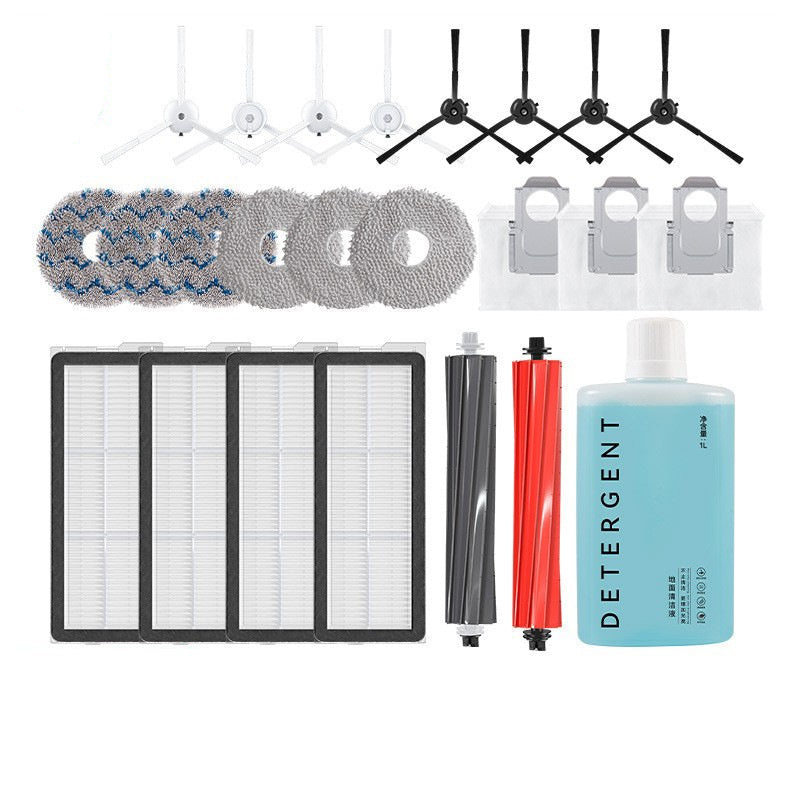 Customized Package Durable Mop Filter Dust Bag Side Brush Robot Vacuum Replacement Kit for Roborock Qrevo Curv Edge P20 Pro