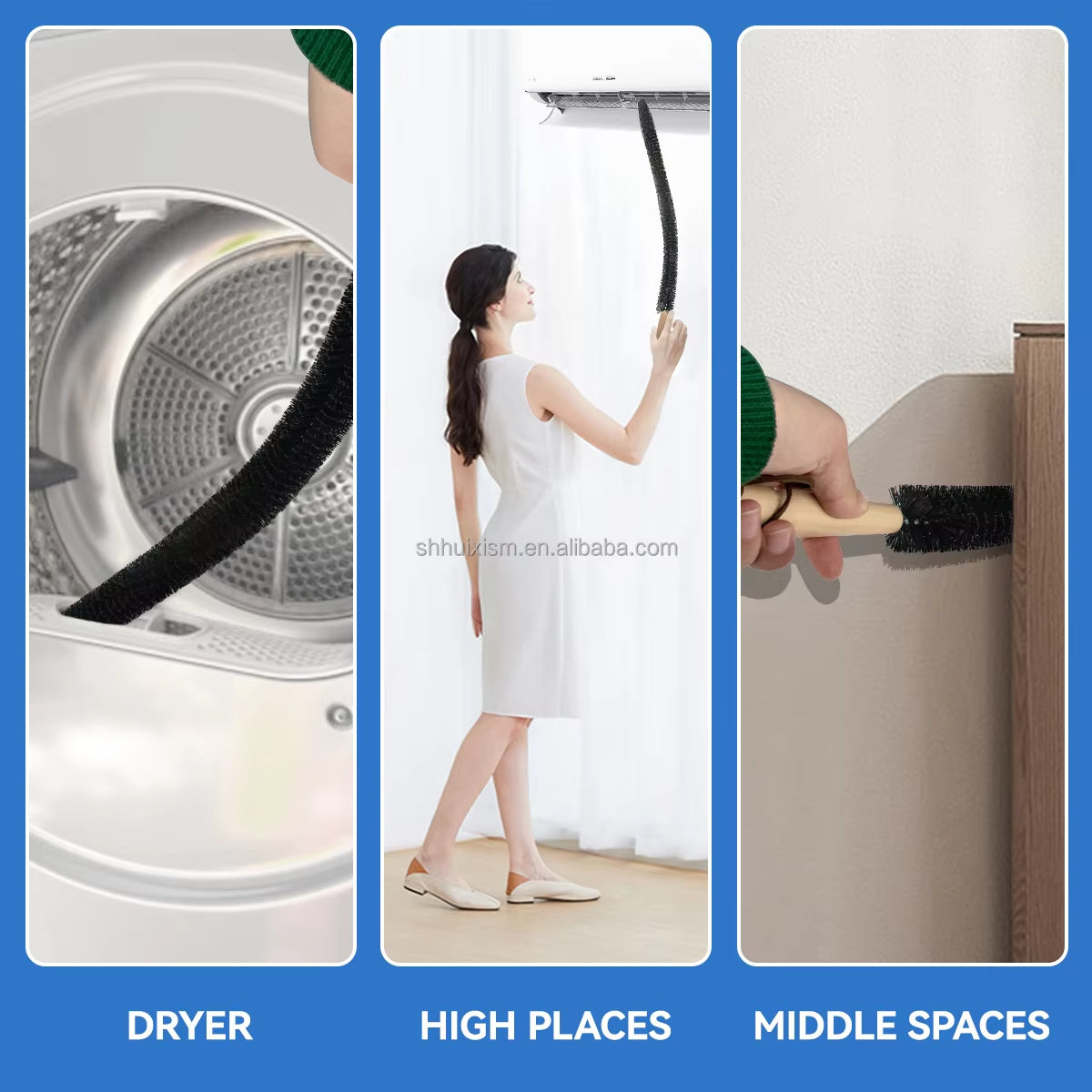 32mm 35mm Dryer Vent Cleaner Kit Flexible Dryer Lint Remover Hose Attachment Brush Lint Remover Power Washer and Dryer Hose
