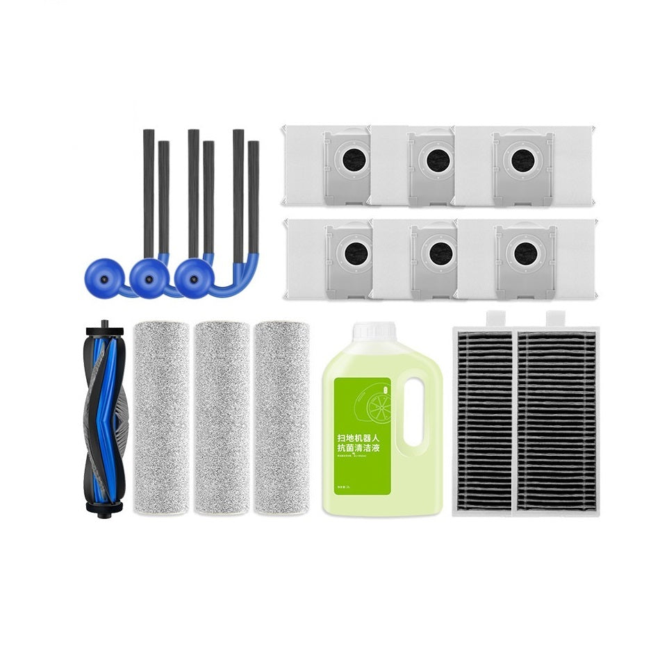 Dust Bag Roller Brush Main Side Brush HEPA Filter Replacement Part Compatible for Ecovacs X11/X11 Pro Robot Vacuum Cleaner Parts