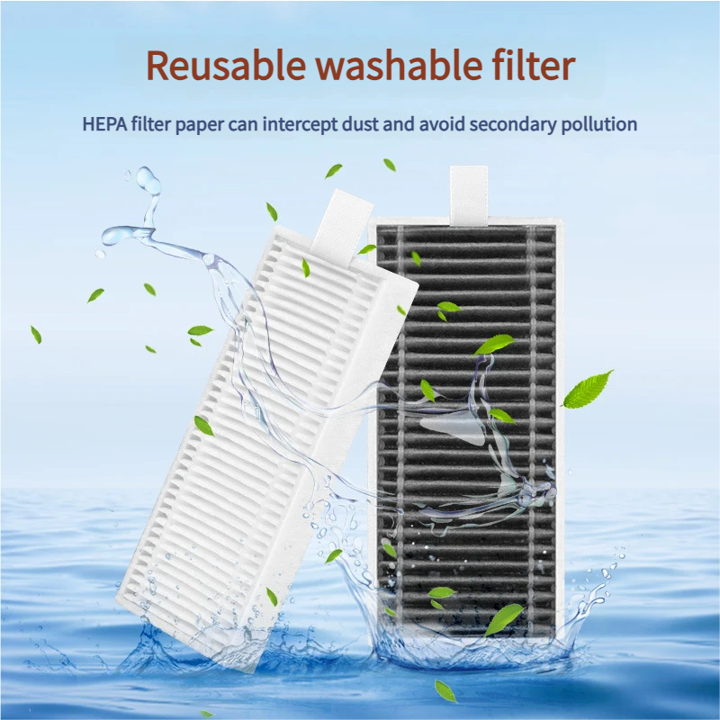 Dust Bag Roller Brush Main Side Brush HEPA Filter Replacement Part Compatible for Ecovacs X11/X11 Pro Robot Vacuum Cleaner Parts